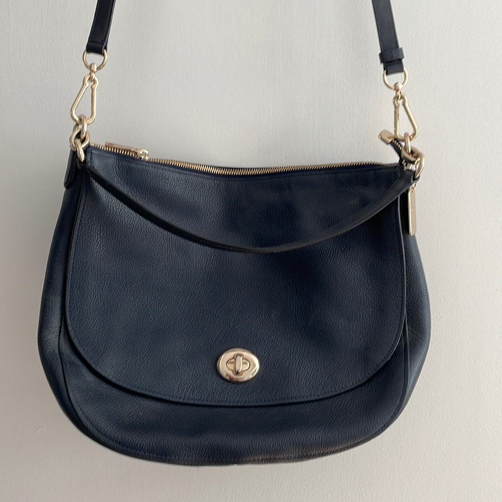 Coach navy blue bag